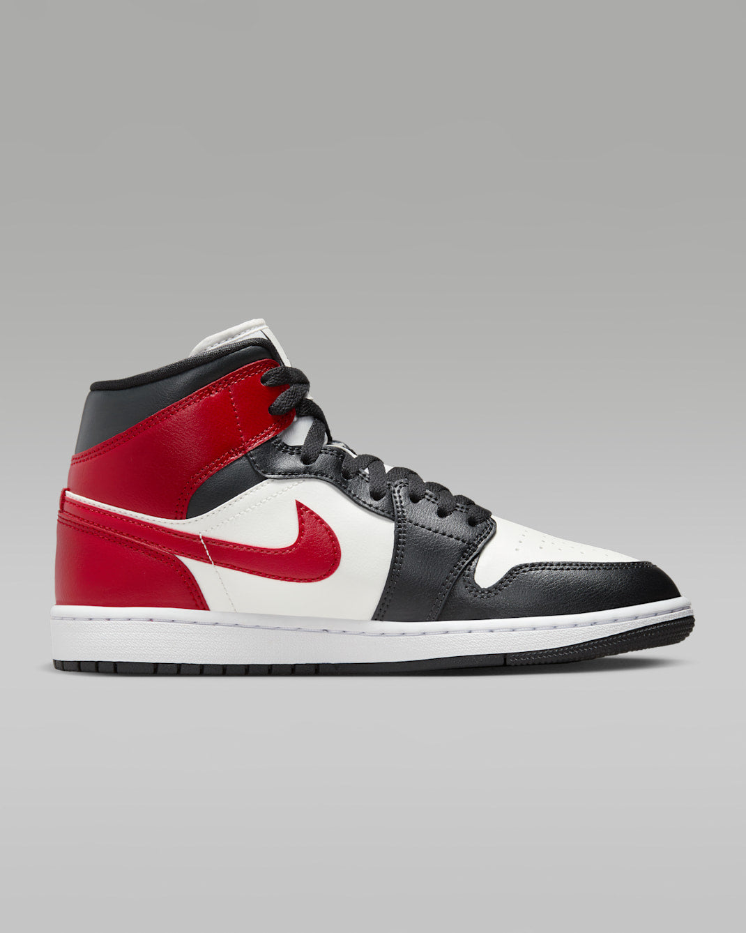Air Jordan 1 Mid Off-Noir/White/Gym Red BQ6472-160